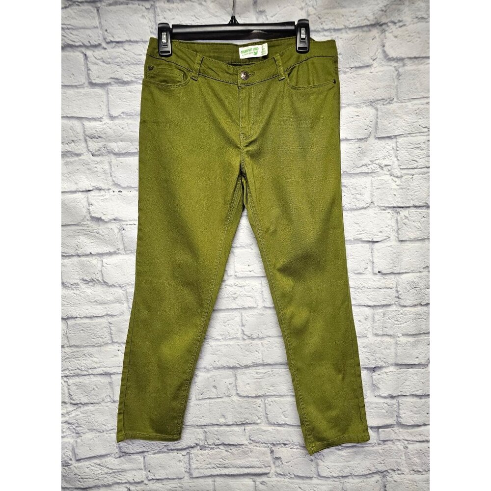 NWT SELENA GOMEZ DREAM OUT LOUD 9 GREEN CROPPED SKINNY SOFT JEAN PANTS